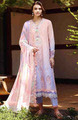 Solace Ombre Chikankari By Mushq Unstitched Lawn Embroidered 3 Piece Suit - MQHMSOCK- Morning Veil- Summer Collection