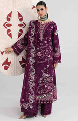 Festive Lawn By Qalamkar Unstitched Lawn Embroidered 3 Piece Suit  - QLMFSTL-10-Tresa - Summer Collection