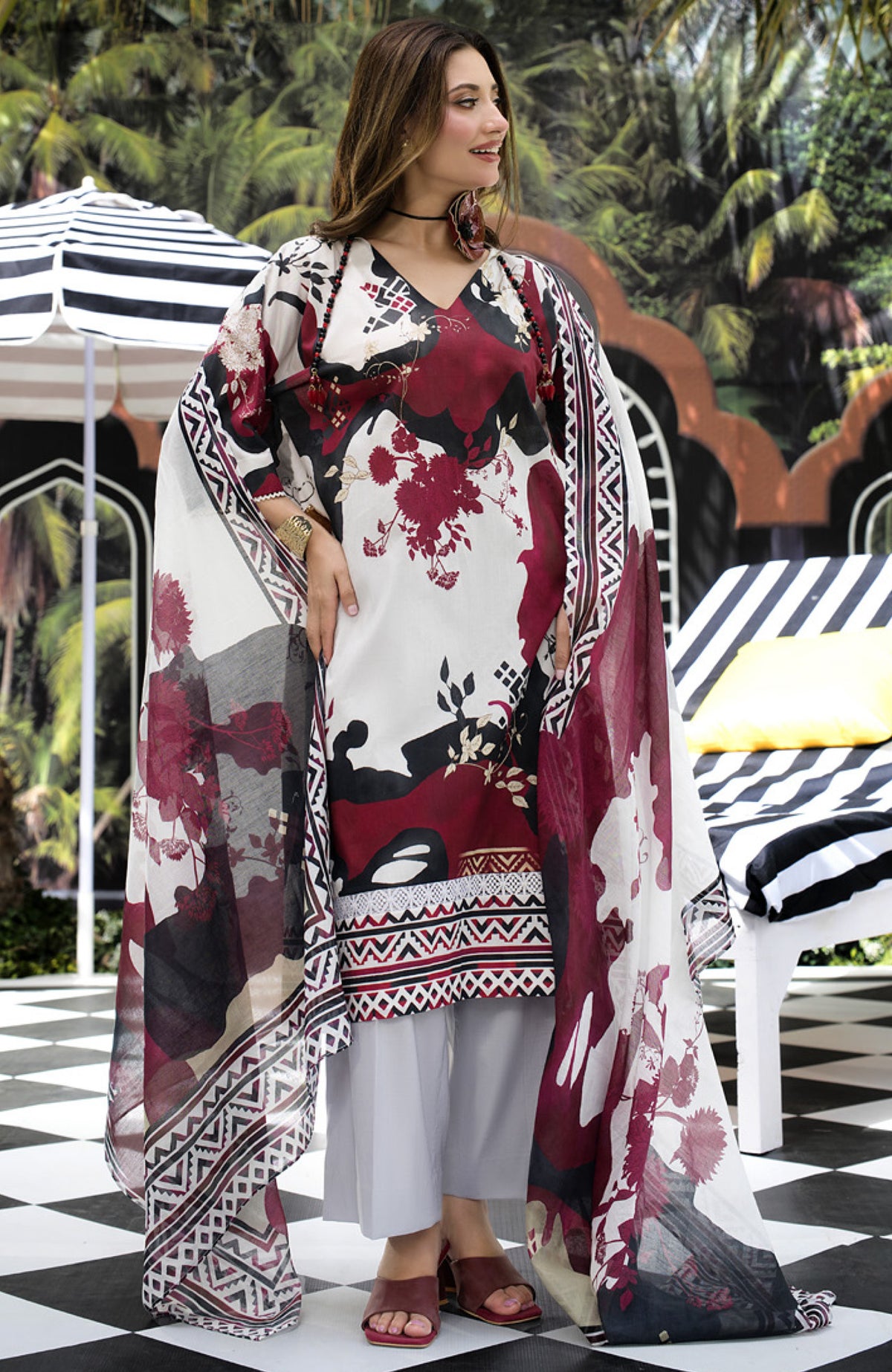 Luxury Printed Lawn By Regalia Unstitched  Lawn Printed 3 Piece Suit  - RGLASIBPRT-07- Chandni Pop - Summer Collection