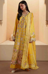 Mashriq Luxury By Bin Ilyas Unstitched Lawn Embroidered 3 Piece Suits - BNLML-1A- Summer Collection