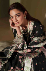 Mashriq Luxury By Bin Ilyas Unstitched Lawn Embroidered 3 Piece Suits - BNLML-2B- Summer Collection