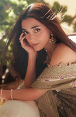 Mashriq Luxury By Bin Ilyas Unstitched Lawn Embroidered 3 Piece Suits - BNLML-3A- Summer Collection