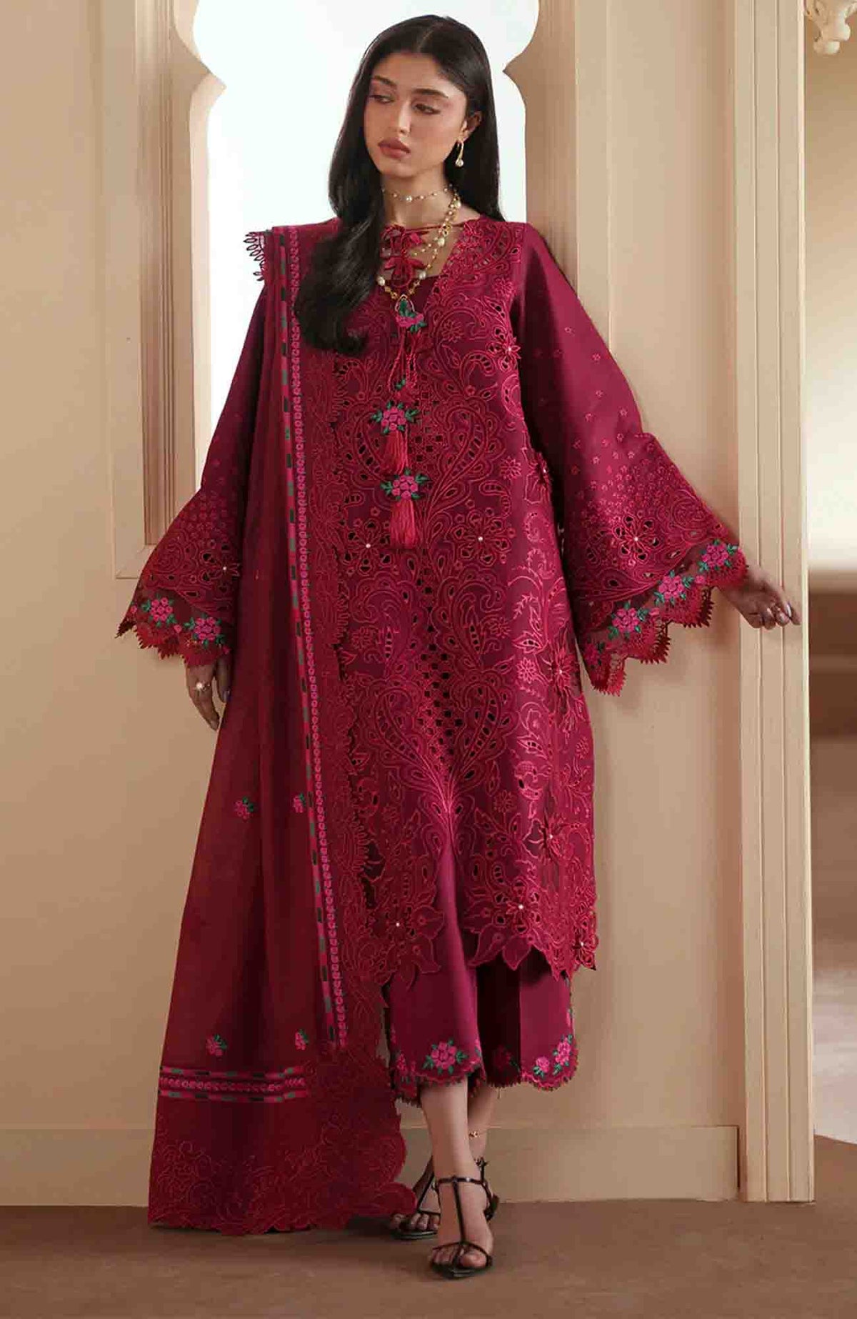 Mashriq Luxury By Bin Ilyas Unstitched Lawn Embroidered 3 Piece Suits - BNLML-3B- Summer Collection
