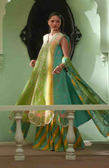 Mashriq Luxury By Bin Ilyas Unstitched Lawn Embroidered 3 Piece Suits - BNLML-4A- Summer Collection