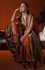 Mashriq Luxury By Bin Ilyas Unstitched Lawn Embroidered 3 Piece Suits - BNLML-4B- Summer Collection