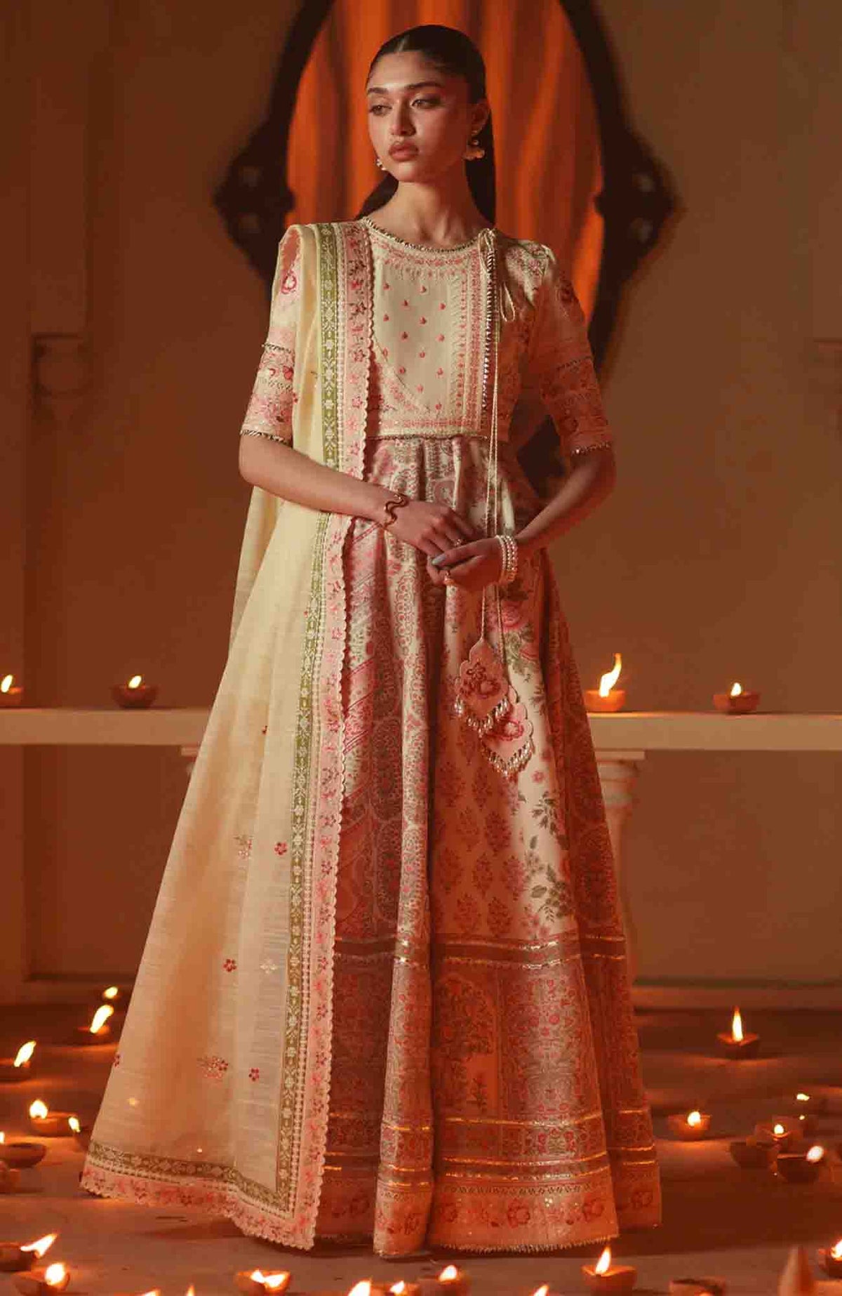 Mashriq Luxury By Bin Ilyas Unstitched Lawn Embroidered 3 Piece Suits - BNLML-5A- Summer Collection