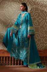 Mashriq Luxury By Bin Ilyas Unstitched Lawn Embroidered 3 Piece Suits - BNLML-6B- Summer Collection