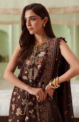Mashriq Luxury By Bin Ilyas Unstitched Lawn Embroidered 3 Piece Suits - BNLML-7B- Summer Collection