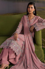 Divani By Daria  Unstitched Chiffon Embroidered 3 Piece - DRDVN-01- Pink -Fomal Collection