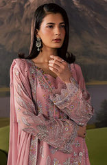 Divani By Daria  Unstitched Chiffon Embroidered 3 Piece - DRDVN-01- Pink -Fomal Collection