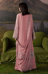 Divani By Daria  Unstitched Chiffon Embroidered 3 Piece - DRDVN-01- Pink -Fomal Collection