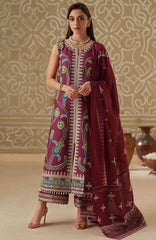 Mashriq Luxury By Bin Ilyas Unstitched Lawn Embroidered 3 Piece Suits - BNLML-8A- Summer Collection