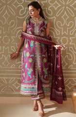 Mashriq Luxury By Bin Ilyas Unstitched Lawn Embroidered 3 Piece Suits - BNLML-8A- Summer Collection
