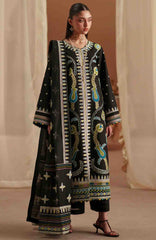 Mashriq Luxury By Bin Ilyas Unstitched Lawn Embroidered 3 Piece Suits - BNLML-8B- Summer Collection