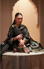 Mashriq Luxury By Bin Ilyas Unstitched Lawn Embroidered 3 Piece Suits - BNLML-8B- Summer Collection
