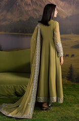 Divani By Daria  Unstitched Chiffon Embroidered 3 Piece - DRDVN-02- Green -Fomal Collection