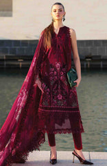 Luxury Lawn By Maria B Unstitched Lawn Embroidered 3 Piece Suit - MBLXL-11B- Summer Collection