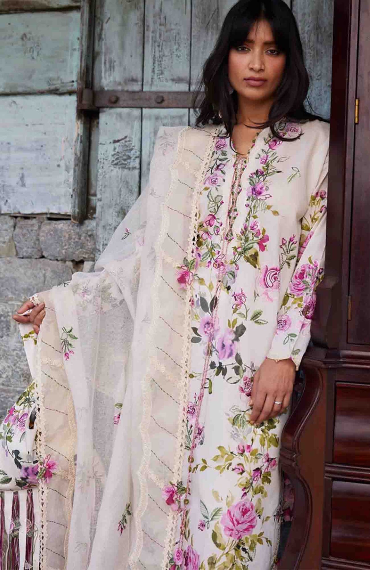 Meili By Zaha Unstitched Lawn Embroidered 3 Piece Suits -ZHMILXL-11B- Fen Yi- Summer Collection