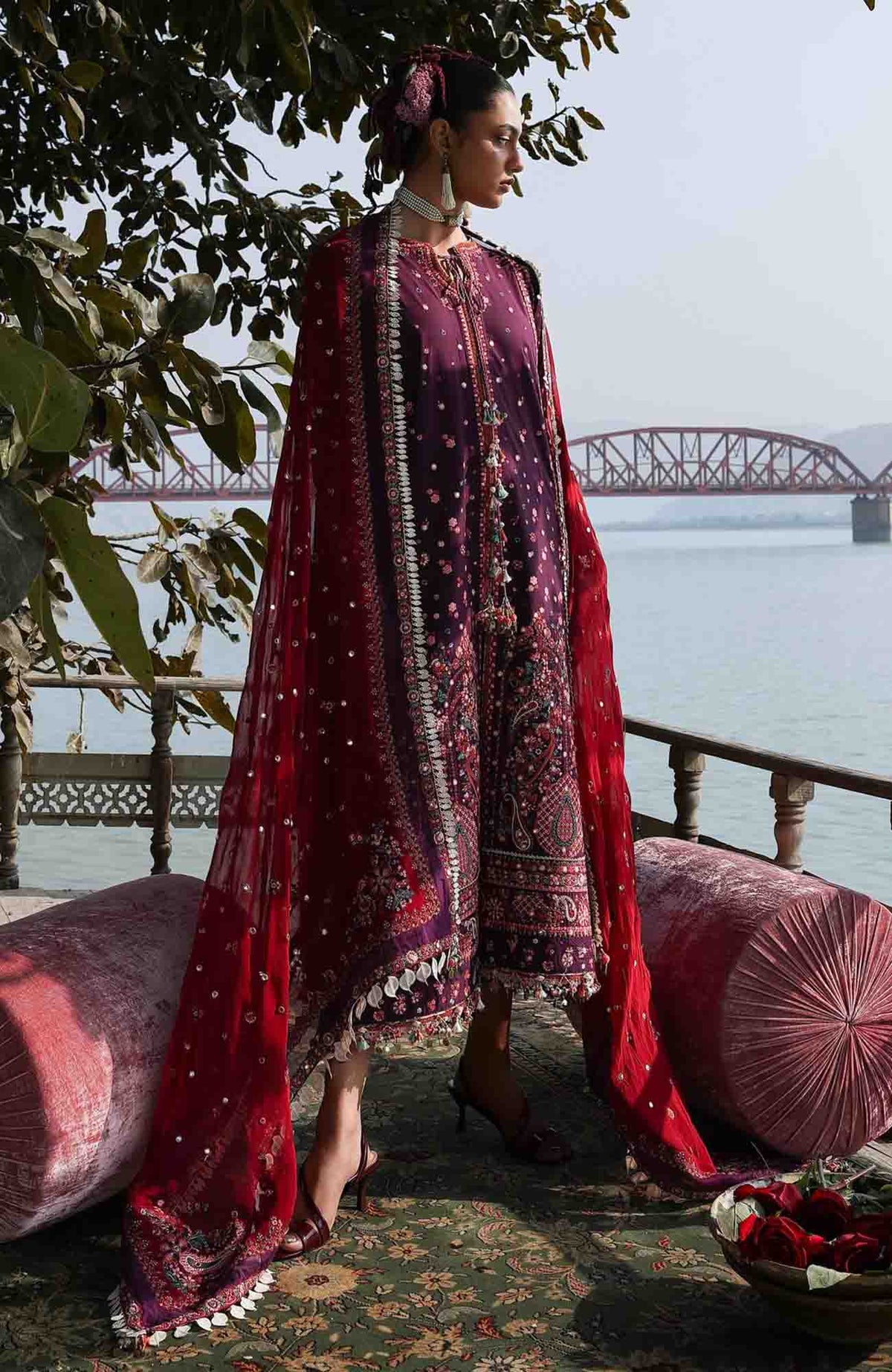 Kala Bagh By Hussain Rehar Unstitched Luxury Lawn Embroidered 3 Piece Suit - HRKBLXL-11- Nihdi- Summer Collection