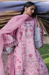 Zan By Hussain Rehar Unstitched Lawn Embroidered 3 Piece Suit -HRZANLXL-15- Elfa- Summer Collection