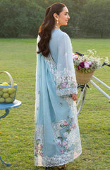 Luxury By Elaf Unstitched Lawn Embroidered 3 Piece Suit - ELFLXL-1B- Serenity - Summer Collection
