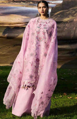 Zan By Hussain Rehar Unstitched Lawn Embroidered 3 Piece Suit -HRZANLXL-15- Elfa- Summer Collection
