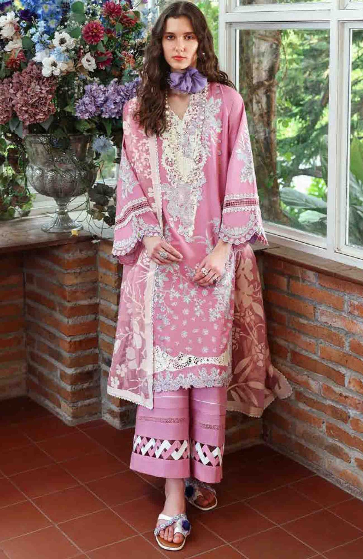 Belle Saison by Esmel Unstitched Lawn Embroidered 3 Piece Suit - ESLBLS-09-Elanor - Summer Collection