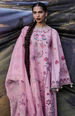Zan By Hussain Rehar Unstitched Lawn Embroidered 3 Piece Suit -HRZANLXL-15- Elfa- Summer Collection