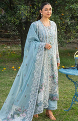 Luxury By Elaf Unstitched Lawn Embroidered 3 Piece Suit - ELFLXL-1B- Serenity - Summer Collection