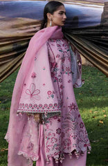 Zan By Hussain Rehar Unstitched Lawn Embroidered 3 Piece Suit -HRZANLXL-15- Elfa- Summer Collection