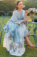 Luxury By Elaf Unstitched Lawn Embroidered 3 Piece Suit - ELFLXL-1B- Serenity - Summer Collection