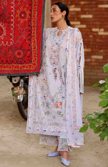 Wild Flower By Zaha Unstitched Lawn Embroidered 3 Piece Suits -ZHWLFLW-11- FPERIWINKLE MUSE - Summer Collection