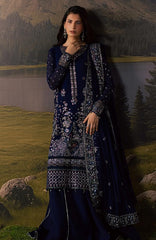 Divani By Daria  Unstitched Chiffon Embroidered 3 Piece - DRDVN-03- Blue -Fomal Collection