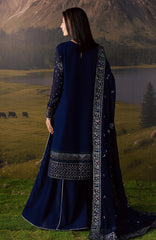 Divani By Daria  Unstitched Chiffon Embroidered 3 Piece - DRDVN-03- Blue -Fomal Collection