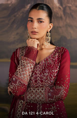 Divani By Daria  Unstitched Chiffon Embroidered 3 Piece - DRDVN-04- Charcoal -Fomal Collection