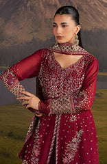 Divani By Daria  Unstitched Chiffon Embroidered 3 Piece - DRDVN-04- Charcoal -Fomal Collection