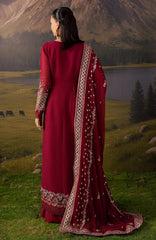 Divani By Daria  Unstitched Chiffon Embroidered 3 Piece - DRDVN-04- Charcoal -Fomal Collection