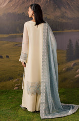 Divani By Daria  Unstitched Chiffon Embroidered 3 Piece - DRDVN-05- White -Fomal Collection