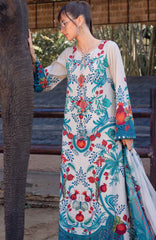Mprints Safari Scape by Maria B Unstitched Lawn Embroidered 3 Piece Suit - MBMPSSL-12A -  Summer Collection