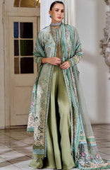 Luxury Lawn By Sobia Nazir Unstitched Lawn Embriodered 3 Piece Suit - SNLEL-12A- Summer Collection