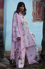 Meili By Zaha Unstitched Lawn Embroidered 3 Piece Suits -ZHMILXL-12A- Jia- Summer Collection