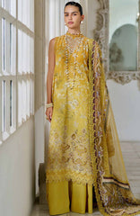 Luxury Lawn By Sobia Nazir Unstitched Lawn Embriodered 3 Piece Suit - SNLEL-12B- Summer Collection