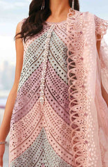 Luxury Lawn By Maria B Unstitched Lawn Embroidered 3 Piece Suit - MBLXL-12B- Summer Collection