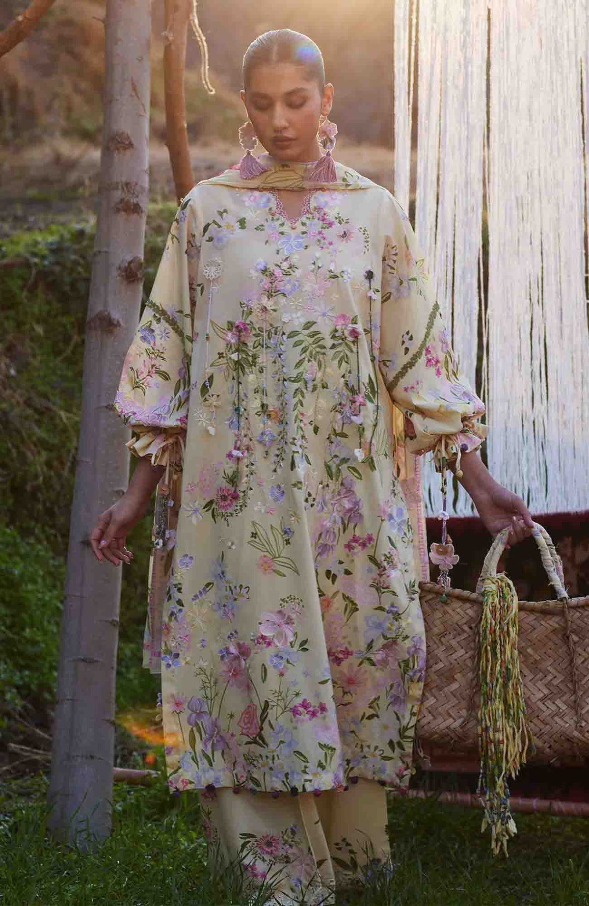 Meili By Zaha Unstitched Lawn Embroidered 3 Piece Suits -ZHMILXL-12B- Jia- Summer Collection