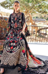 Mprints Safari Scape by Maria B Unstitched Lawn Embroidered 3 Piece Suit - MBMPSSL-12B -  Summer Collection