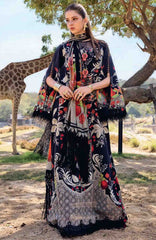 Mprints Safari Scape by Maria B Unstitched Lawn Embroidered 3 Piece Suit - MBMPSSL-12B -  Summer Collection