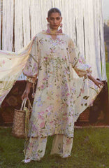 Meili By Zaha Unstitched Lawn Embroidered 3 Piece Suits -ZHMILXL-12B- Jia- Summer Collection