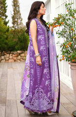 A Moi - Held By Love By Mushq Unstitched Luxury Lawn Embroidered 3 Piece Suit - MQHMAM-12- Lovers Lane-  Summer Collection