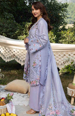 Luxury By Elaf Unstitched Lawn Embroidered 3 Piece Suit - ELFLXL-3B- Paradise - Summer Collection