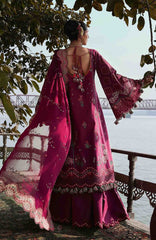 Kala Bagh By Hussain Rehar Unstitched Luxury Lawn Embroidered 3 Piece Suit - HRKBLXL-12- Anjas- Summer Collection